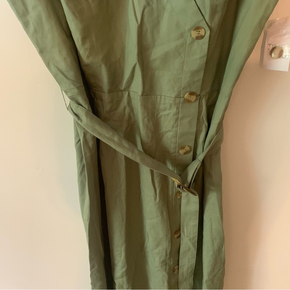 Time and Tru Button Front Belted Midi Dress - Picture 7 of 10